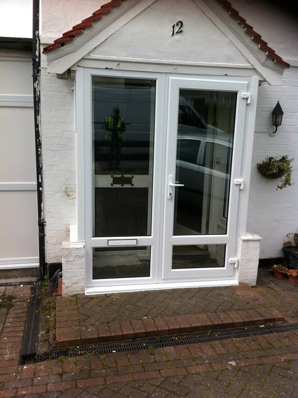 uPVC French doors fitted as front entrance in Grove Park